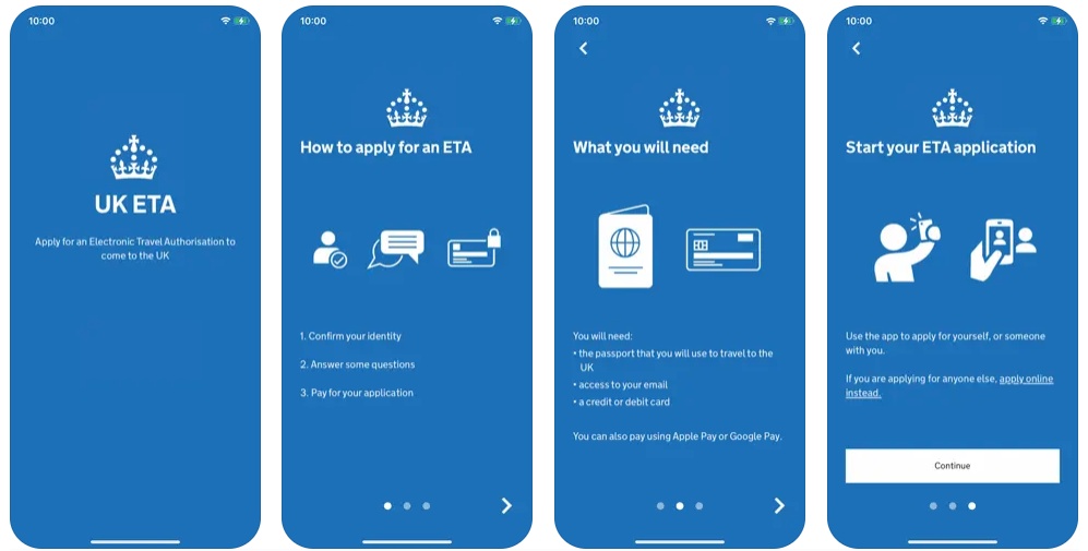UK ETAスタート画面