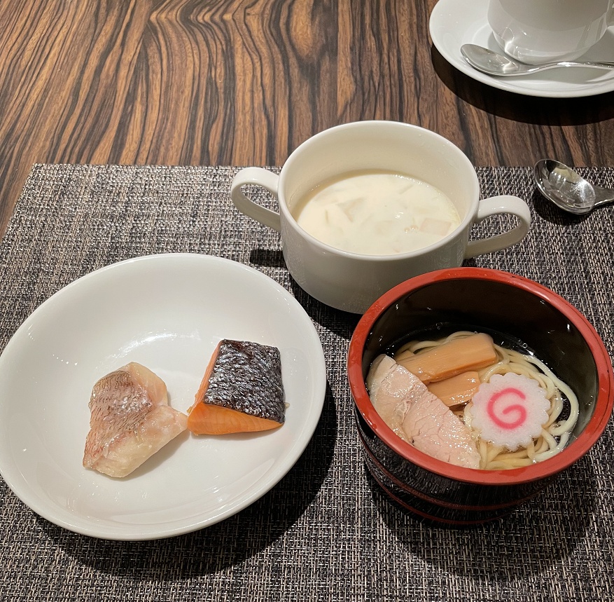 焼き魚・あっさり醤油らーめん